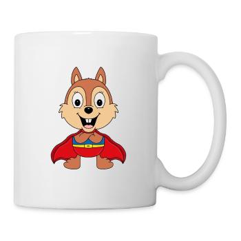 SUPERHELD - EICHHÖRNCHEN - TIER - TIERISCH - Tasse - Weiß - Rechts