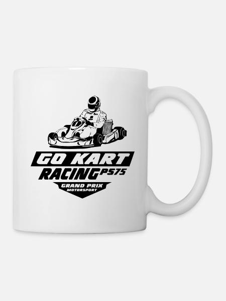GoKart - Kartsport - Kart - Go Kart - Tasse - Weiß