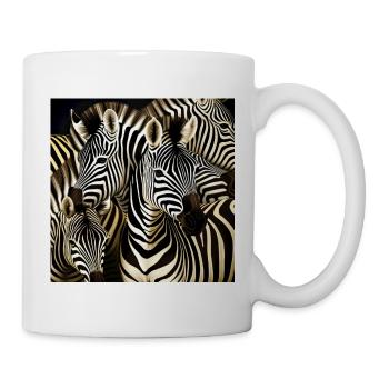 Zebra Muster Tier Cool Afrika Safari Zebras - Tasse - Weiß - Rechts