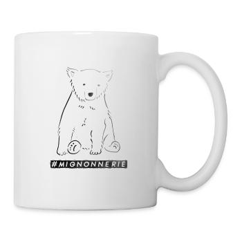 Ourson polaire mignonnerie line art - Mug blanc - blanc - Droite
