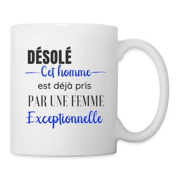 Désolé cet homme est déjà pris par - Mug blanc - blanc - Droite
