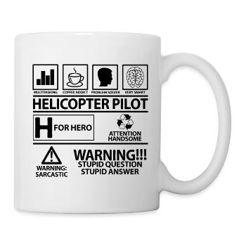 Hubschrauberpilot Helikopter Dad Sprüche Lustige - Tasse - Weiß - Rechts