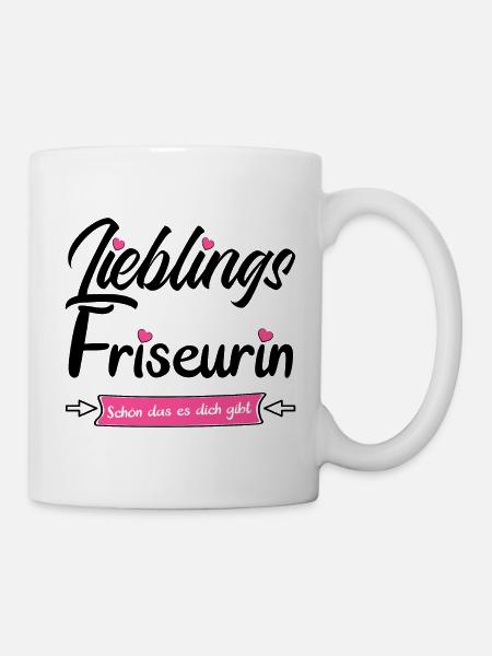 Friseurin Jubiläum Abschied Friseurmeisterin - Tasse - Weiß