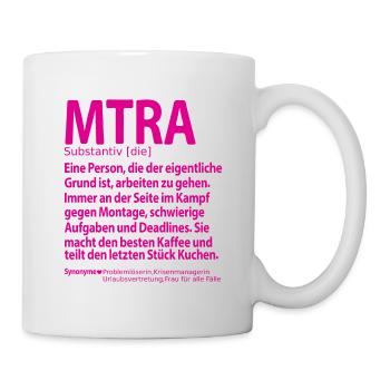 MTRA Radiologie Abschied Sprüche für Kollegin - Tasse - Weiß - Rechts