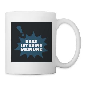 Hass ist keine Meinung Sprechlase BP 2 - Tasse - Weiß - Rechts