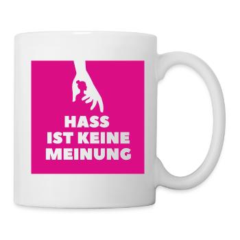 Hass ist keine Meinung Silhouette BDP - Tasse - Weiß - Rechts