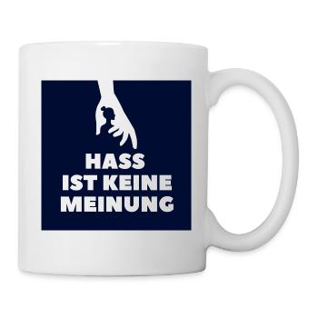 Hass ist keine Meinung Silhouette BS - Tasse - Weiß - Rechts