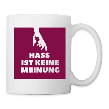 Hass ist keine Meinung Silhouette BDR - Tasse - Weiß - Rechts