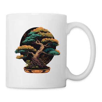 Attraktiver Bonsai - Tasse - Weiß - Rechts