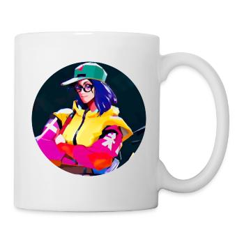 Heldin als Anime - Tasse - Weiß - Rechts