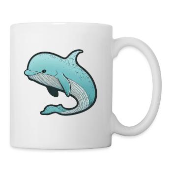 dolphin comic cute anime cartoon cute babies - Mug - white - Right