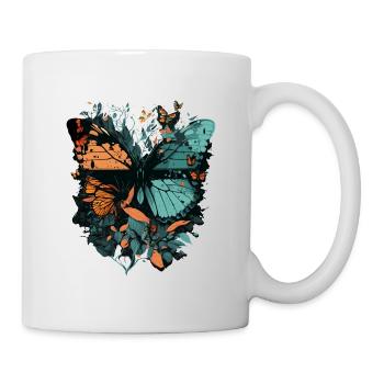 Énorme papillon - Mug blanc - blanc - Droite