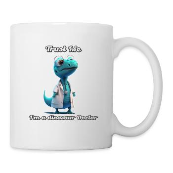 Dinosaurier-Arzt, lustiges Arztgeschenk, Medizin. - Tasse - Weiß - Rechts
