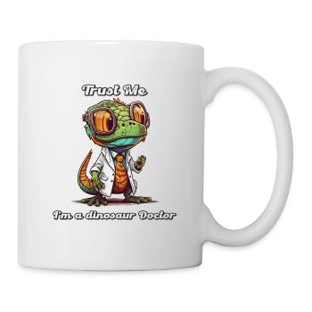 Un petit dinosaure habillé en médecin, un joli cadeau. - Mug blanc - blanc - Droite