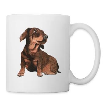 Dachshund Rabbit Dachshund Fur Nose Short-haired Dachshund - Mug - white - Right