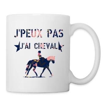 J Peux Pas J Ai Cheval femme - Mug blanc - blanc - Droite