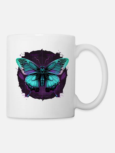 Virtuelle Transformation von Butterfly - Tasse - Weiß