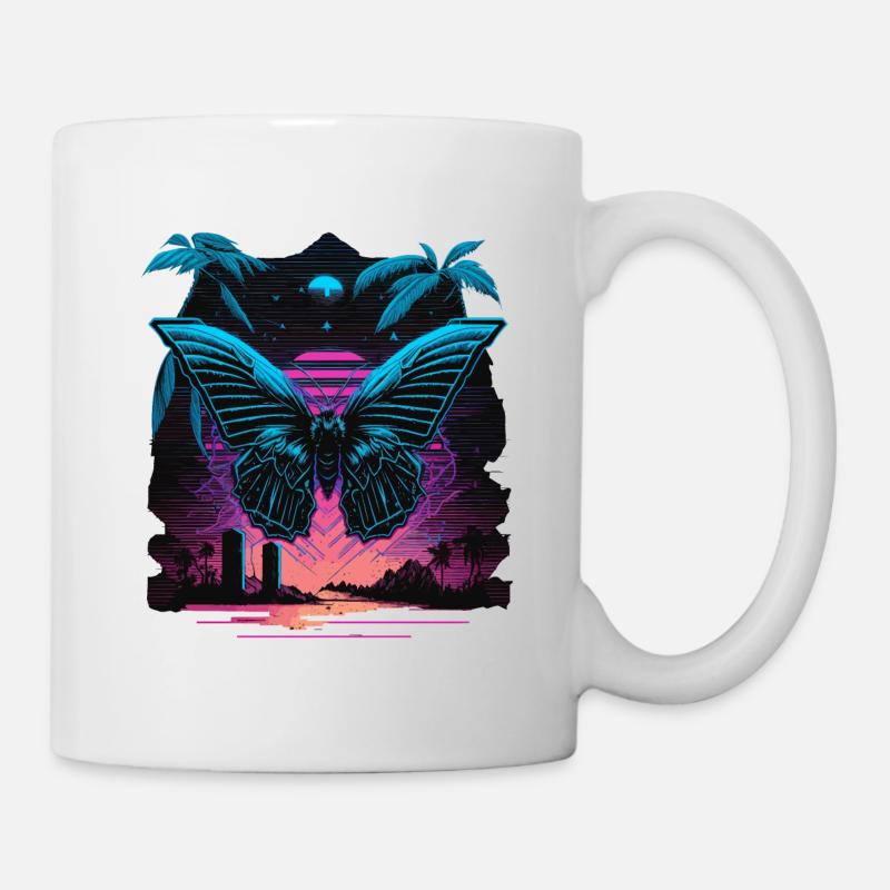 Schmetterling der Nacht - Tasse - Weiß
