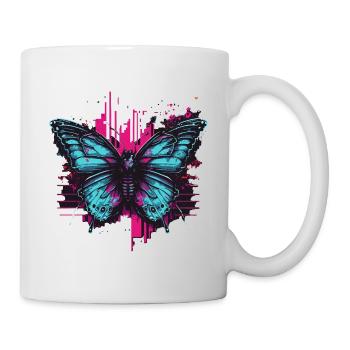 Cool Vaporwave Butterfly - Mug - white - Right