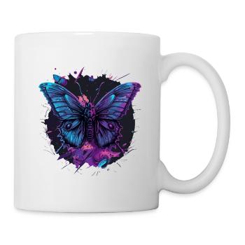 Lila Vaporwave Schmetterling - Tasse - Weiß - Rechts
