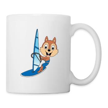 EICHHÖRNCHEN - WINDSURFER - SURFER - WASSERSPORT - Tasse - Weiß - Rechts