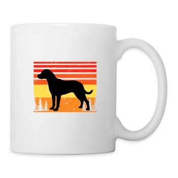 Uruguayan Cimarron Dog Silhouette Retro Sunset - Mug - white - Right