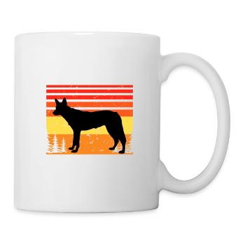 Tamaskan Dog Lover Silhouette Vintage Sunset - Mug - white - Right