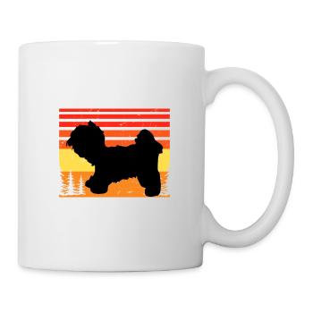 Kyi Leo Dog Lover Silhouette Vintage Sunset - Mug blanc - blanc - Droite