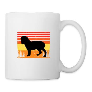 Norfolk Spaniel Dog Love Silhouette Vintage Sunset - Mug - white - Right