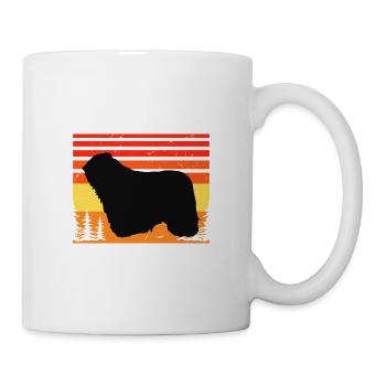 Komondor Dog Lover Silhouette Vintage Sunset - Mug blanc - blanc - Droite
