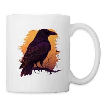 Wachsame Krähe - Tasse - Weiß - Rechts