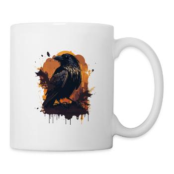 Silent Watcher Krähe - Tasse - Weiß - Rechts