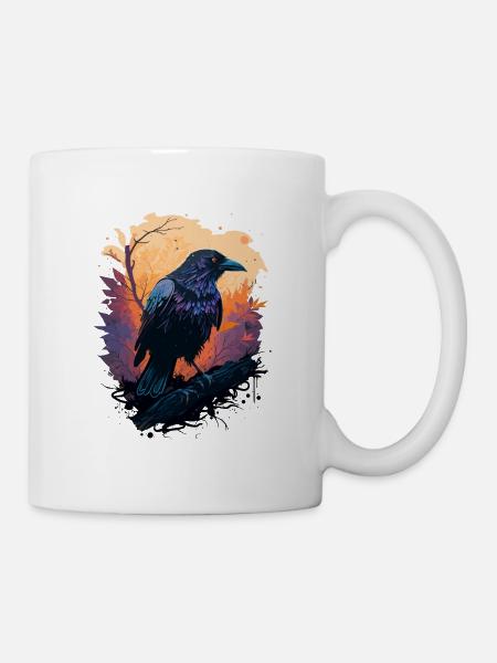 Krähen Wachsames Leben - Tasse - Weiß