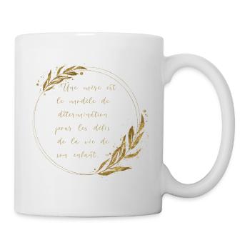 Beau Proverbe MAMAN FLEUR 2 - Mug blanc - blanc - Droite