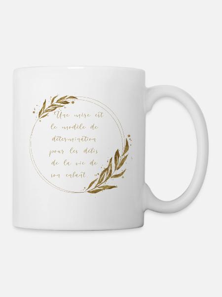 Beau Proverbe MAMAN FLEUR 2 - Mug blanc - blanc