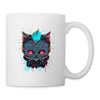Böse Katze - Tasse - Weiß - Rechts
