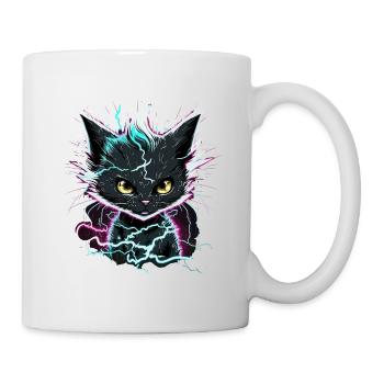 Chat de puissance - Mug blanc - blanc - Droite
