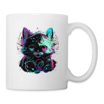 Elektronische Katze - Tasse - Weiß - Rechts