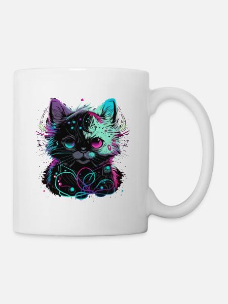 Elektronische Katze - Tasse - Weiß