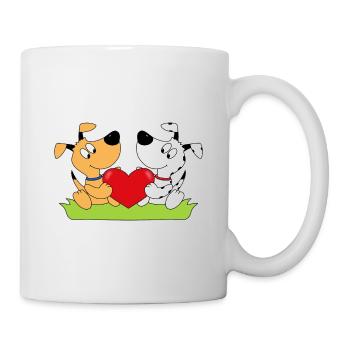HUNDE - LIEBE - VERLIEBT - HUND - TIERE - LOVE - Tasse - Weiß - Rechts