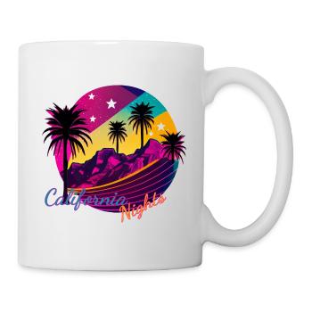 California Popart Retro Stil - Tasse - Weiß - Rechts