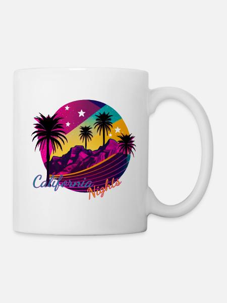 California Popart Retro Stil - Tasse - Weiß