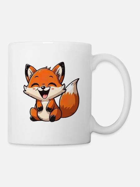 Fuchs Waldtiere Umweltschutz Natur Tier Kind Baby - Tasse - Weiß