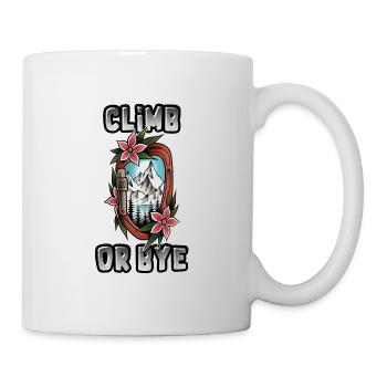 CLIMB OR BYE - Passion climbing & mountains - Mug - white - Right