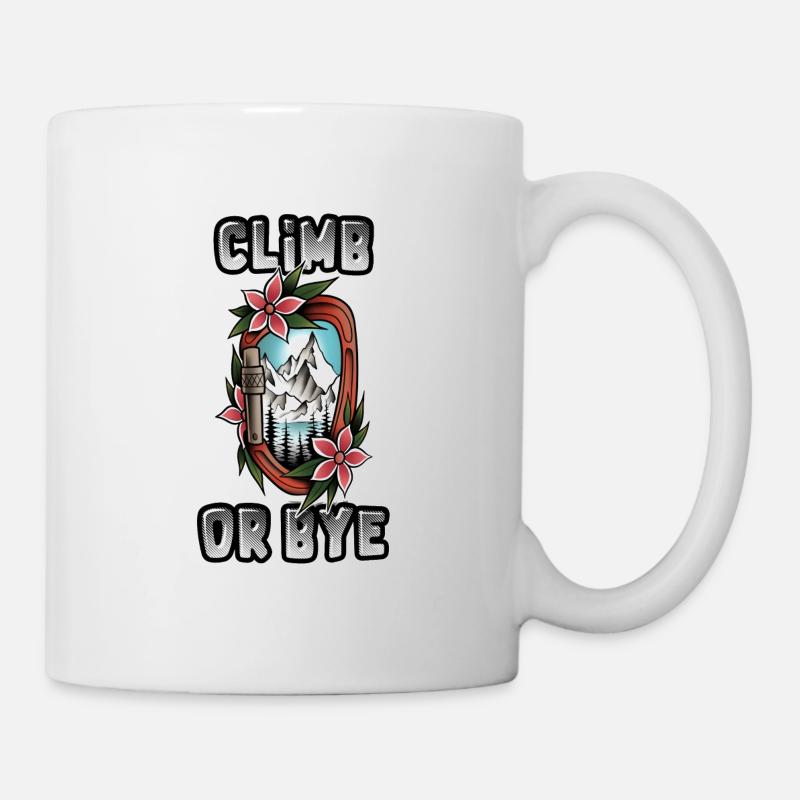 CLIMB OR BYE - Passion escalade & montagnes - Mug blanc - blanc