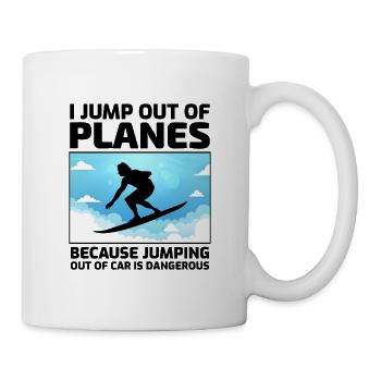 Skysurfing Skydiving Extreme Sport Skydiver Funny - Mug - white - Right