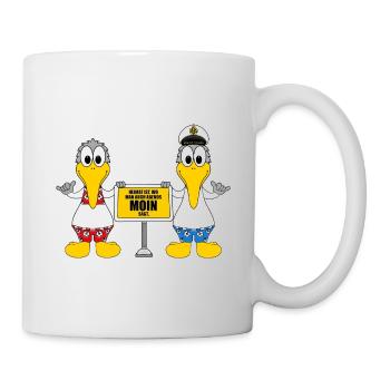 MÖWEN - MEER - HEIMAT - MOIN - VÖGEL - TIERE - Tasse - Weiß - Rechts