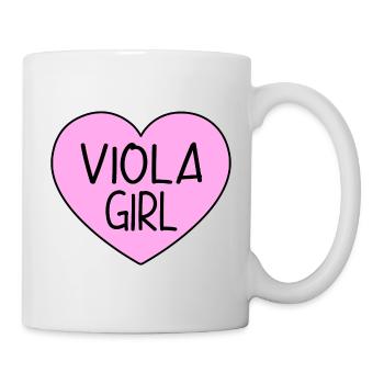 Alto Violoniste Fille Coeur Rose - Mug blanc - blanc - Droite