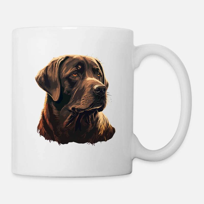 Chocolate Colored Labrador Retriever Pet - Mug - white
