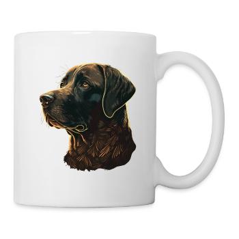 Ruhiger Labrador Retriever - Tasse - Weiß - Rechts